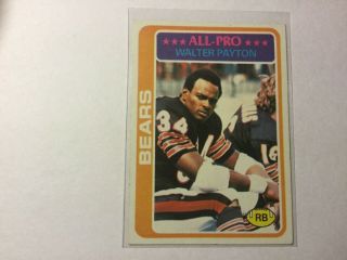 1978 Topps Walter Payton All Pro Uer Wrong Birthday 200 Chicago Bears