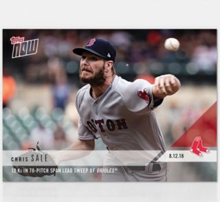 2018 Topps Now Mlb 588 Boston Red Sox Chris Rare Only 276 Made