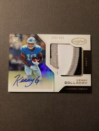 Kenny Golladay 2017 Certified Rookie Patch Autograph /499 Lions Rc Sick