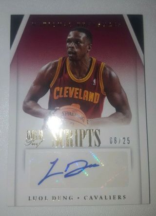 Luol Deng 2013 - 14 National Treasures " Gold Proof Scripts " Auto 