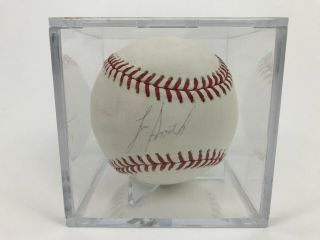 Lee Smith Autographed Signed Rawlings Official Mlb Baseball W/ Square Holder
