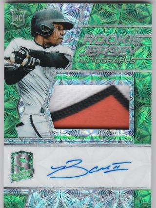 2019 Cedric Mullins Spectra Green Prizm Rc 3 Color Auto Jersey S/n 13/25