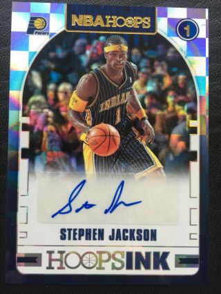 2018 - 19 Hoops Ink Autograph Hoops Stephen Jackson Auto Pacers