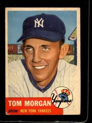 1953 Topps 132 Tom Morgan Vg Creases