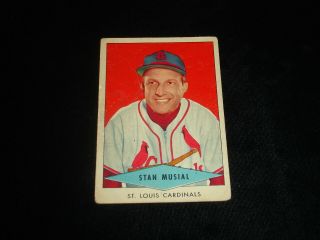 1954 Red Heart Stan Musial Baseball Card - St Louis Cardinals - G/vg