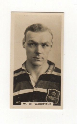 1926 Rugby Union Sports Card.  William Wakefield,  England