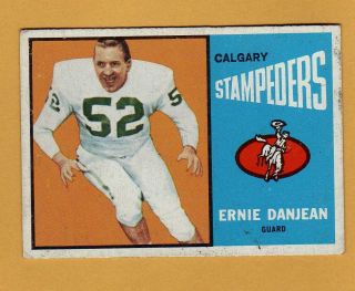 1964 Topps Cfl Ernie Danjean Calgary Stampeders 12 (auburn Tigers) Nrmint