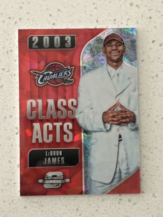 Lebron James 2018 - 19 Contenders Optic Class Acts Red Cracked Ice Lakers