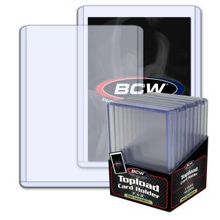 10 (1 Pack) Bcw 7mm Thick 3 X 4 Toploaders - 240 Pt Jersey Memorabilia Holder