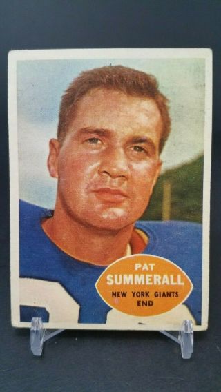 1960 Topps Pat Summerall 77 Vintage Football York Giants