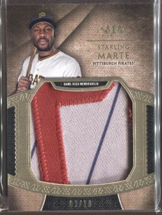 Starling Marte 2017 Topps Tier 1 One Prodigious Jumbo Patch 03/10 Pirates