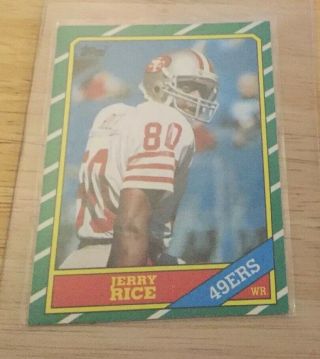 1986 Topps Jerry Rice San Francisco 49ers 161 Football Rookie