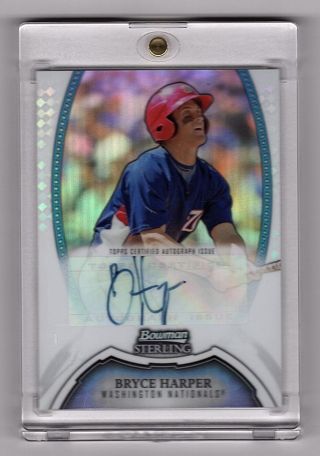 2011 Bowman Sterling Bryce Harper Rc Rookie Auto Autograph Nationals /109 Ssp