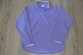Men ' s Peter Millar Sea Pines Resort Hilton Head Fleece Pullover: Large Purple 2