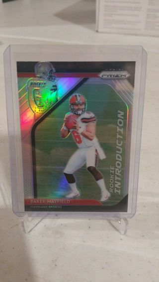 2018 Panini Prizm Baker Mayfield Rookie Introduction Prizm Card Sp