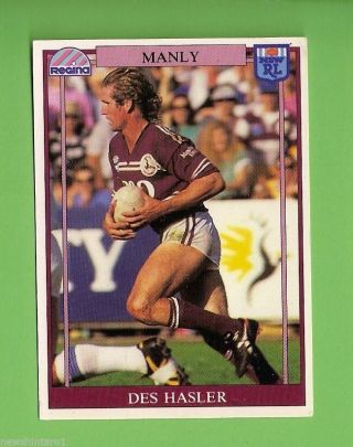 1993 Rugby League Card 77 Des Hasler,  Manly Sea Eagles