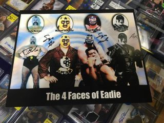 The 4 Faces Of Bill Eadie (ax,  Masked Superstar) Signed 8x10 Wwe Auto Photo