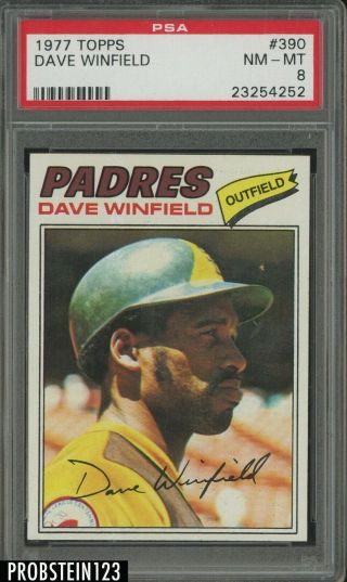 1977 Topps 390 Dave Winfield San Diego Padres Hof Psa 8 Nm - Mt