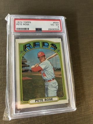 1972 Topps Pete Rose Cincinnati Reds 559 Baseball Card