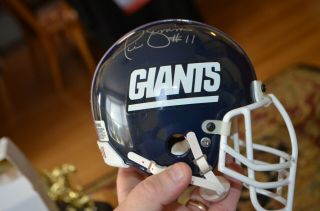 Phil Simms Signed York Giants Mini Helmet W/coa