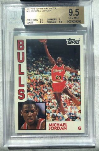 Bgs 9.  5 Michael Jordan 1992 - 93 Topps Archives 52