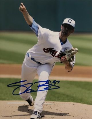 Shane Bieber Signed Autographed Cleveland Indians 8x10 Photo Cy Young
