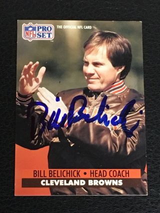 Bill Belichick 1991 Pro Set Rookie Signed Autographed Card 126 Jsa Certified