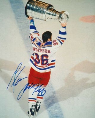 Glenn Anderson Signed York Ny Rangers 1994 Stanley Cup 8x10 Photo Autograph