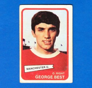 George Best 1968 - 69 A&bc (topps) 44 Vg - Manchester United Uk Soccer