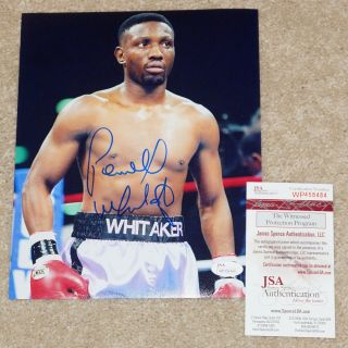 Pernell Whitaker " Sweetpea " Signed Boxing 8x10 Photo,  Jsa Witness Wp458484