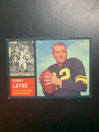 1962 Topps 127 Bobby Layne Pittsburgh Steelers