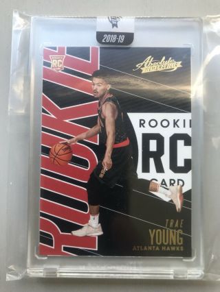 2018 - 19 Panini Absolute Trae Young Uncirculated Encased Rookie Card