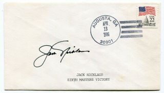 Usa - 1986 Augusta Georgia Golf / Masters Cover - Signed By Jack Nicklaus -