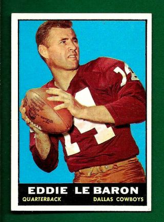 1961 Topps Football Card Eddie Le Baron Cowboys 20 Near