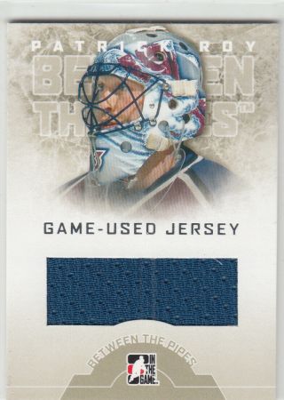 08/09 Itg Between The Pipes Patrick Roy Game Jersey