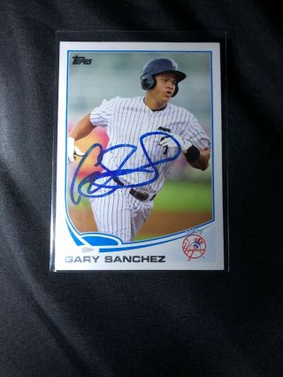 Gary Sanchez 2013 Pro Debut Auto Signed Card Yankees Rookie Psa Mvp? Yankees