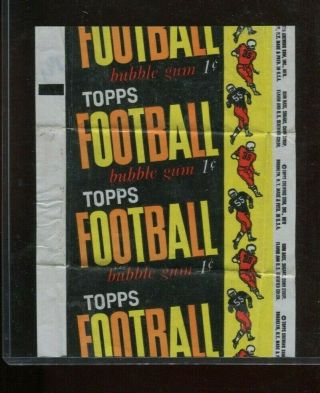 1961 Topps Football One Cent Wax Pack Wrapper - Repeating