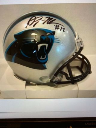 D.  J.  Moore Signed Carolina Panthers Nfl Ridell Mini Helmet And Hologram