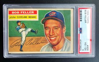 1956 Topps Bob Feller Psa 4 Vg Ex Cleveland Indians Hof Bargain - 2 - Day Only