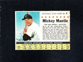 1961 Post Set Break 4 Mickey Mantle - - Company - - Perforated - - Yankees - - Ex/mt/nr/mt
