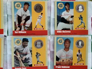 Hall Of Fame The Legends Of Baseball 500 HR Club Silver Coin Proof And Card Set 4