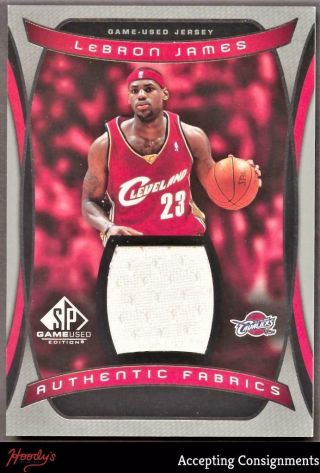 2004 - 05 Sp Game Authentic Fabrics Lj Lebron James Game Jersey Relic