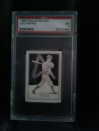 1950 Callahan (lou Gehrig) Psa 7,  Nm,  Perfectly Centered,  Great Focus & Markings