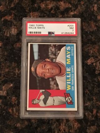 1960 Topps Willie Mays 200 Baseball Card Psa 7
