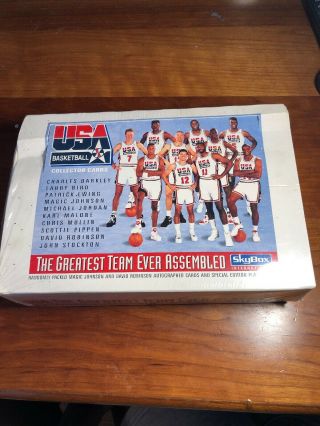Vintage 1992 Skybox Usa Basketball Collector Cards Factory Box (s45