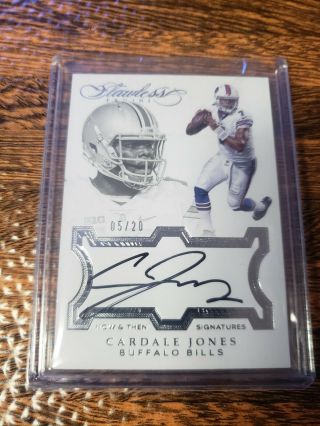 2016 Panini Flawless Now & Then Cardale Jones Signed Auto 5/20 Bills Ohio State