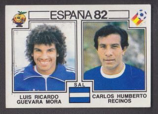 Panini - Espana 82 World Cup - 220 Mora / Recinos - El Salvador
