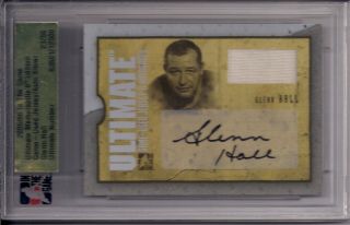 2005/06 Itg Ultimate Game - Jersey/auto Silver Glenn Hall 21/50
