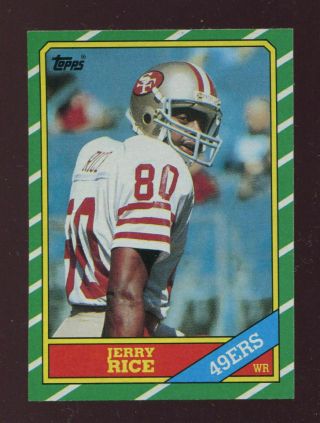 1986 Topps 161 Jerry Rice Rookie Rc Nm - Mt,  49ers 30666