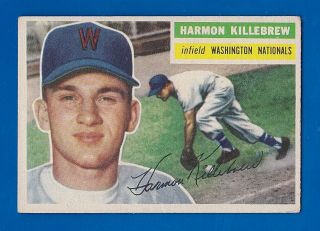 1956 Topps Baseball 164 Harmon Killebrew (grey Back)